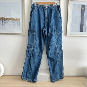 NEW ZARA Cargo Jeans Utility Size Large